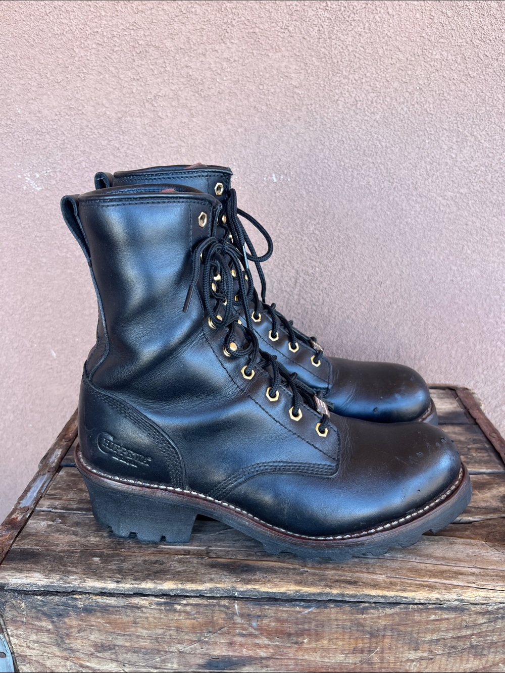 Chippewa 8- inch logger steel toe work boot